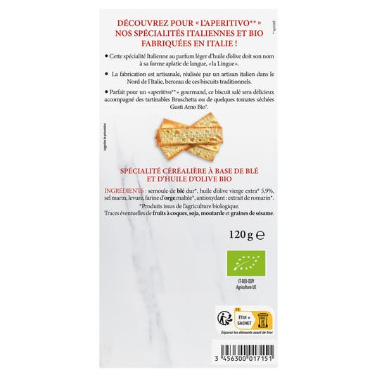 Eau Thermale Jonzac Grissini Lingue à L'huile D'olive