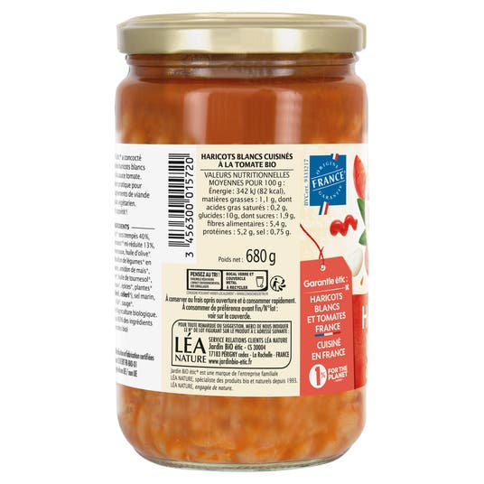 Eau Thermale Jonzac Haricots Blancs Cuisinés à La Tomate - Bio