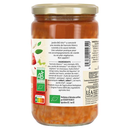 Eau Thermale Jonzac Haricots Blancs Cuisinés à La Tomate - Bio
