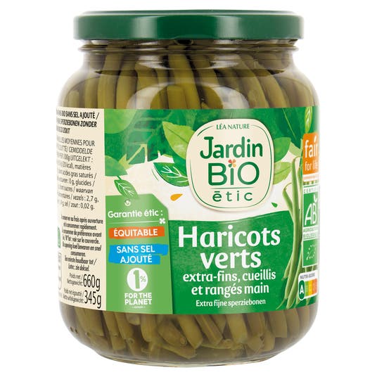 Eau Thermale Jonzac Haricots Verts Extra-fins Sans Epices Et Aromates Ajouté - Bio