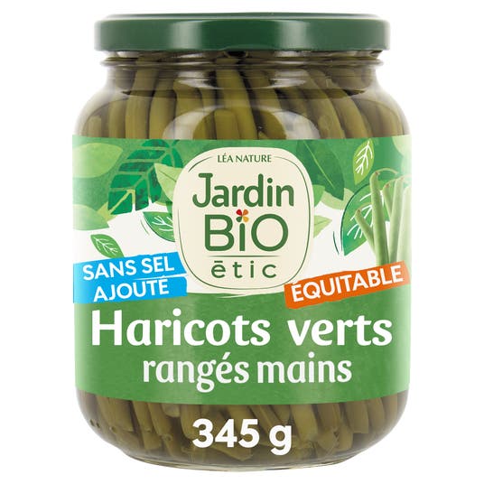 eau thermale jonzac Haricots verts extra-fins sans Epices et Aromates ajouté - bio