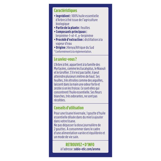 Eau Thermale Jonzac Huile Essentielle Arbre à Thé Bio