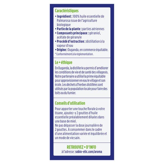 Eau Thermale Jonzac Huile Essentielle De Palmarosa Bio