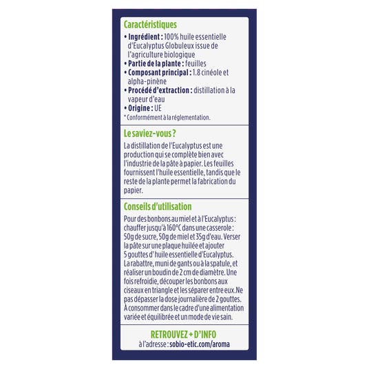 Eau Thermale Jonzac Huiles Essentielles Eucalyptus Globulus Bio