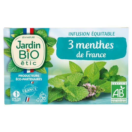 eau thermale jonzac Infusion équitable 3 Menthes de France - bio