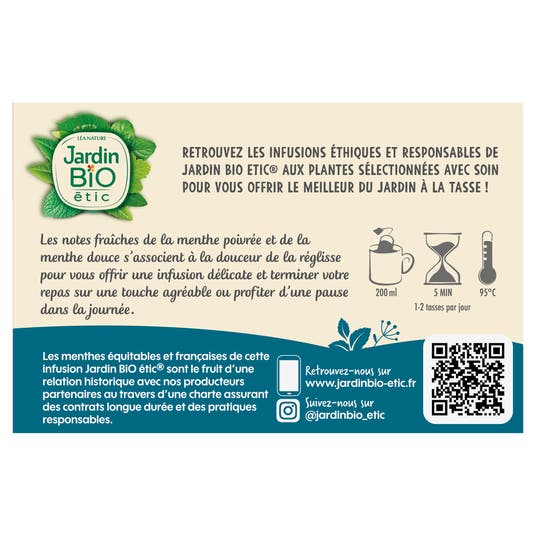 Eau Thermale Jonzac Infusion Menthes De France Réglisse