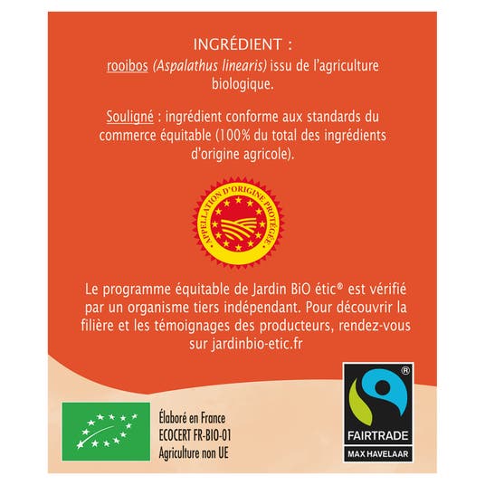 Eau Thermale Jonzac Infusion Rooibos D'Afrique Du Sud-bio