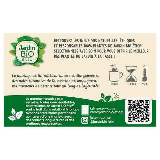 Eau Thermale Jonzac Infusion Verveine Citronnée Menthe - Bio