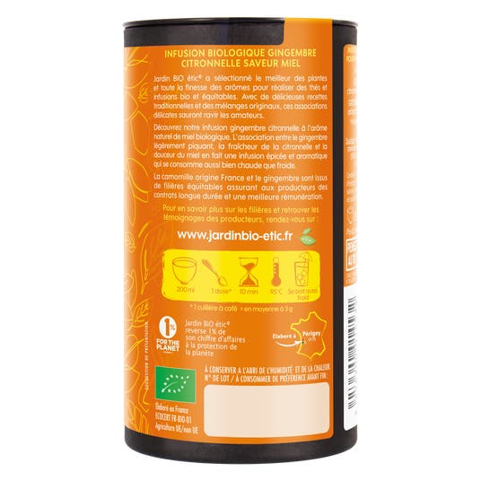 Eau Thermale Jonzac Infusion Vrac Gingembre Citronnelle Saveur Miel - Bio