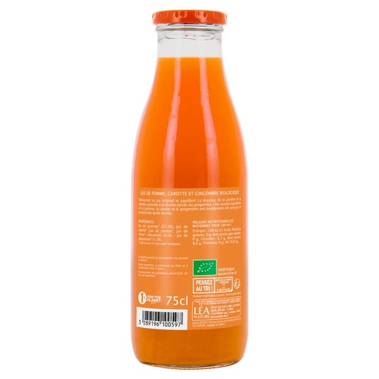 Eau Thermale Jonzac Jus Pomme Carotte Gingembre Bio