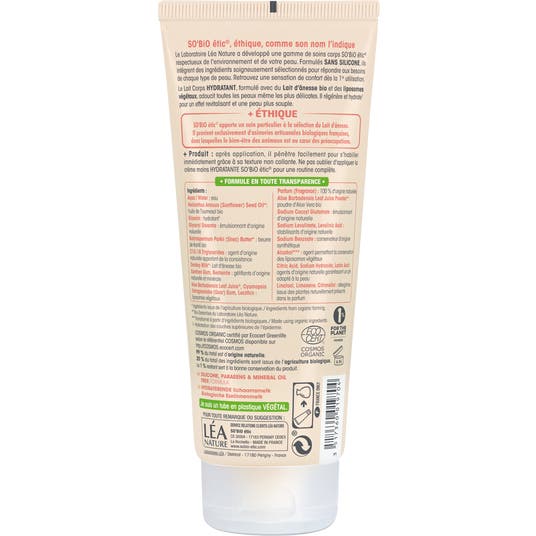 Eau Thermale Jonzac Lait Corps Hydratant - Mon Lait D'ânesse