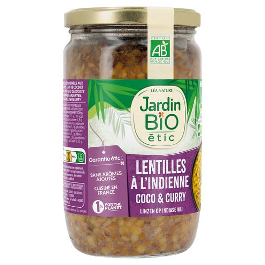 Eau Thermale Jonzac Lentilles à L'indienne Coco & Curry-bio