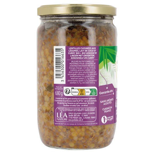 Eau Thermale Jonzac Lentilles à L'indienne Coco & Curry-bio