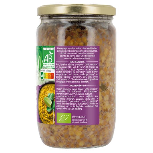 Eau Thermale Jonzac Lentilles à L'indienne Coco & Curry-bio