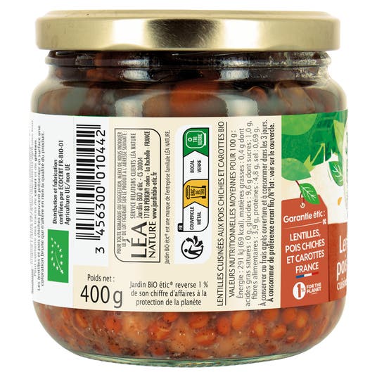 Eau Thermale Jonzac Lentilles Pois Chiches Carottes* - Bio