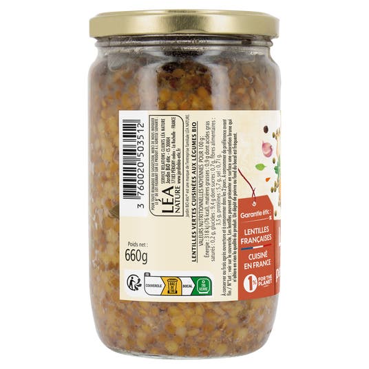 Eau Thermale Jonzac Lentilles Vertes Bio Cuisinées Bio Aux Petits Légumes