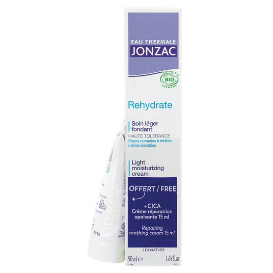 eau thermale jonzac Lot soin léger Rehydrate et crème réparatrice apaisante +CICA