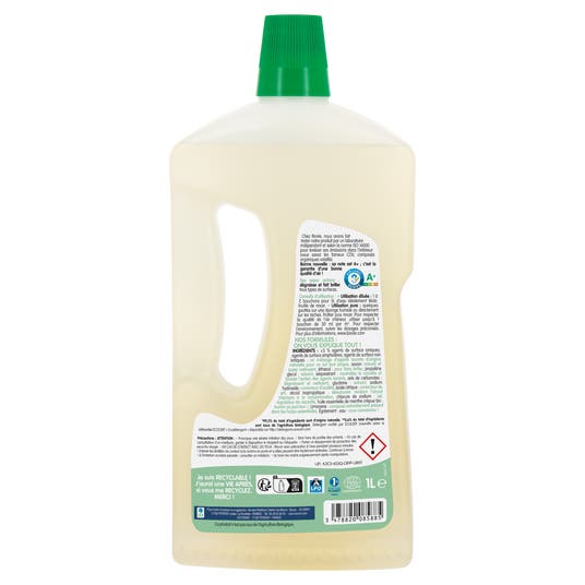 Eau Thermale Jonzac Nettoyant Pour Sols à L'huile Essentielle De Menthe