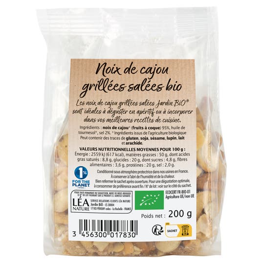 Eau Thermale Jonzac Noix De Cajou Grillées Et Salées Bio