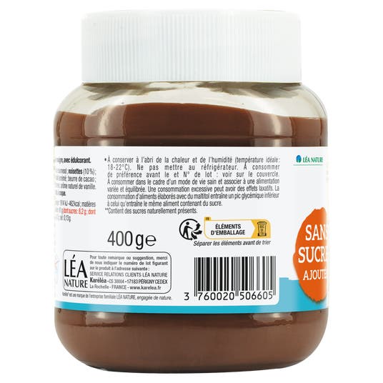 Eau Thermale Jonzac Pâte à Tartiner Aux Noisettes Et Cacao Sans Sucres Ajoutés