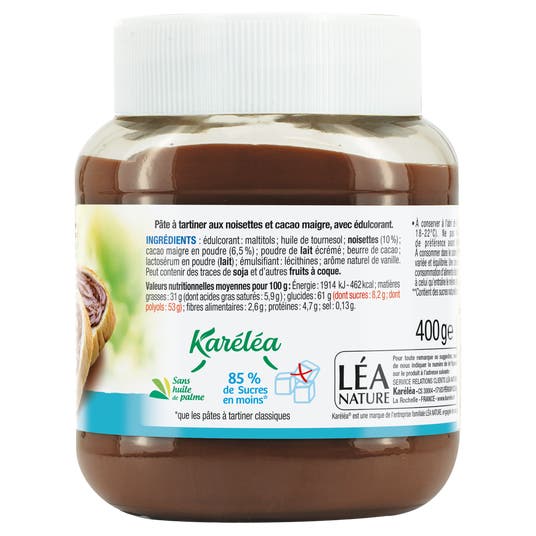 Eau Thermale Jonzac Pâte à Tartiner Aux Noisettes Et Cacao Sans Sucres Ajoutés