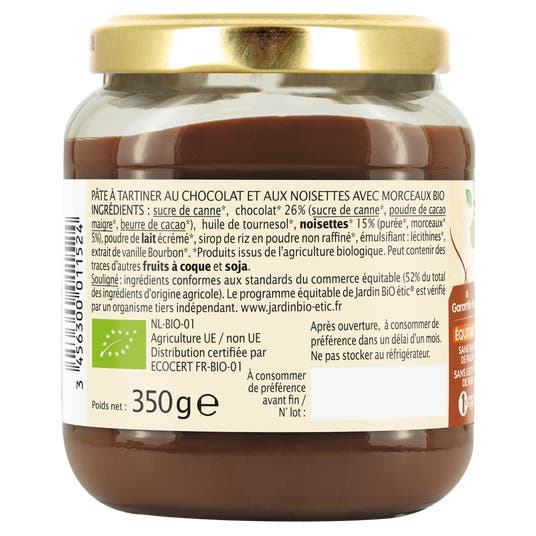 Eau Thermale Jonzac Pâte à Tartiner Chocolat 15% Noisette Crunchy