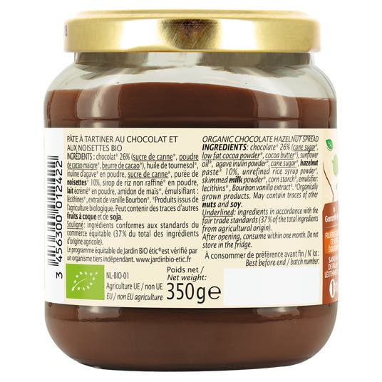 Eau Thermale Jonzac Pâte à Tartiner Chocolat Noisette