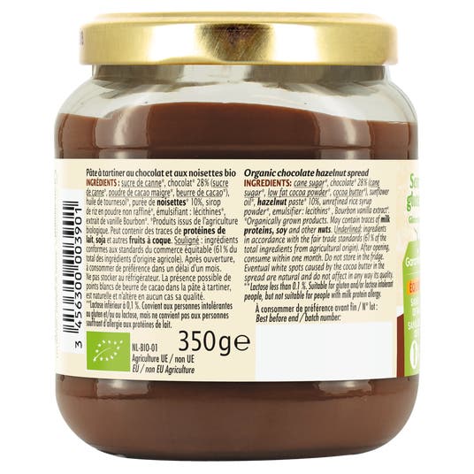 Eau Thermale Jonzac Pâte à Tartiner Chocolat Noisette Sans Gluten - Bio