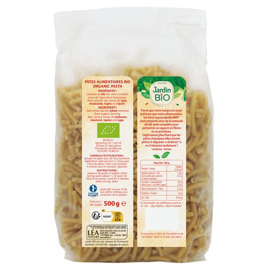 Eau Thermale Jonzac Pâtes Bons Tuyaux Bio Semi Complets