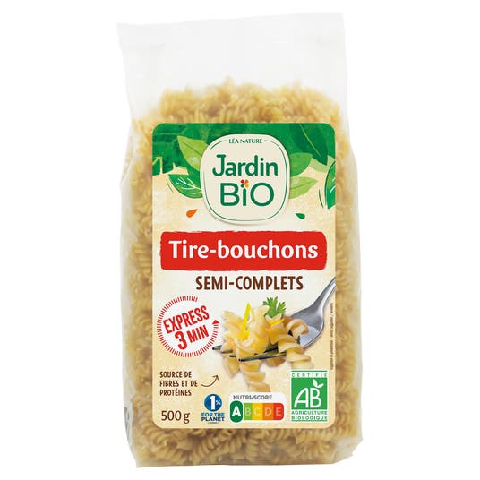 eau thermale jonzac Pâtes tire-bouchons bio semi-complets