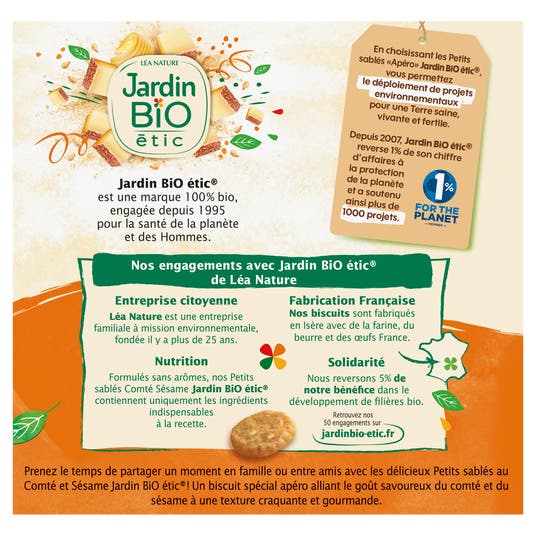 Eau Thermale Jonzac Petits Sablés Apéro Comté Sésame Bio