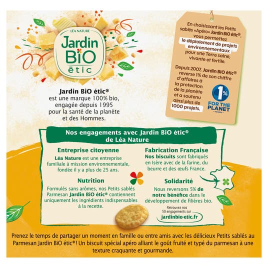 Eau Thermale Jonzac Petits Sablés Apéro Parmesan-bio