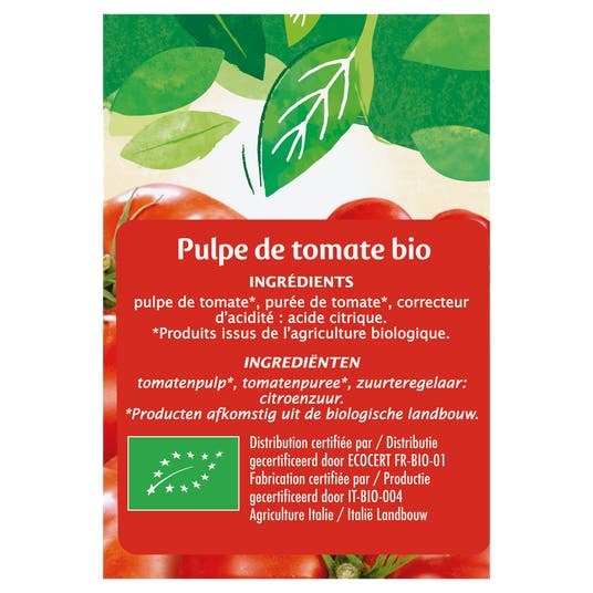 Eau Thermale Jonzac Pulpe De Tomate Sans Sel Ajouté - Bio