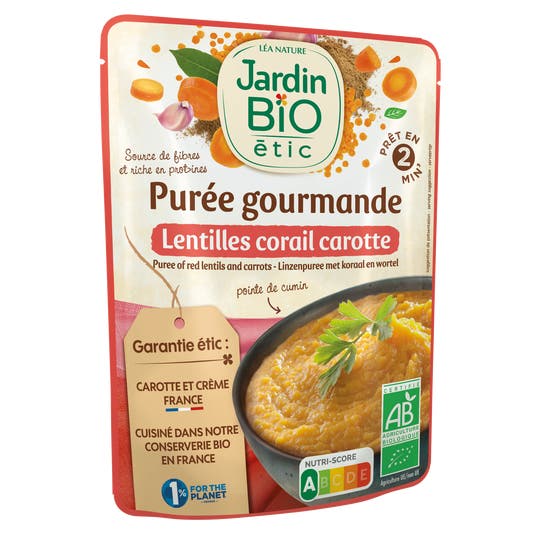 Eau Thermale Jonzac Purée Gourmande Lentilles Corail Carotte