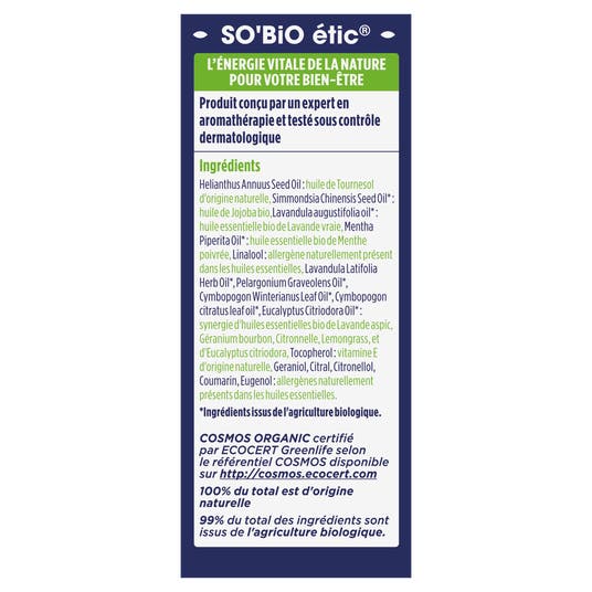 Eau Thermale Jonzac Roll-on SOS Apaisant Anti-piqûres Aux 7 Huiles Essentielles Bio