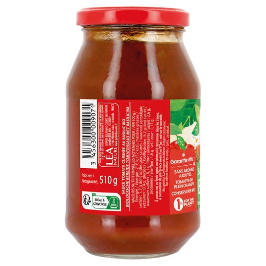 Eau Thermale Jonzac Sauce Tomate Bio Au Basilic Bocal De 510 G