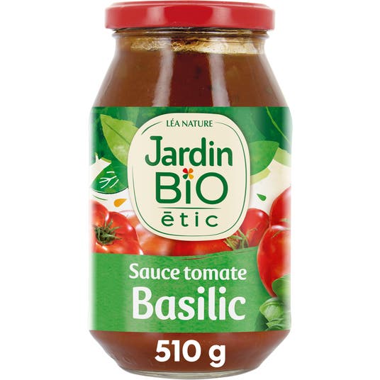 eau thermale jonzac Sauce tomate bio au basilic bocal de 510 g
