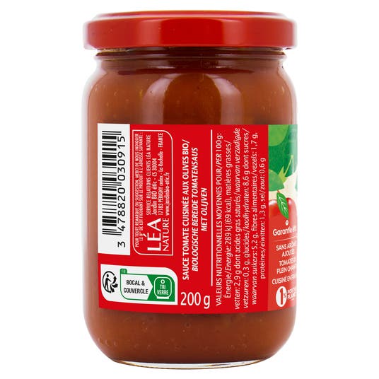 Eau Thermale Jonzac Sauce Tomate Bio Cuisiné Aux Olives