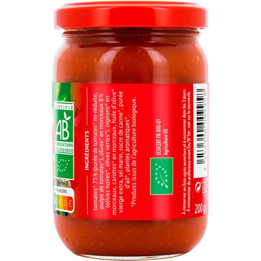 Eau Thermale Jonzac Sauce Tomate Duo D'olives Vertes Et Noires - Bio