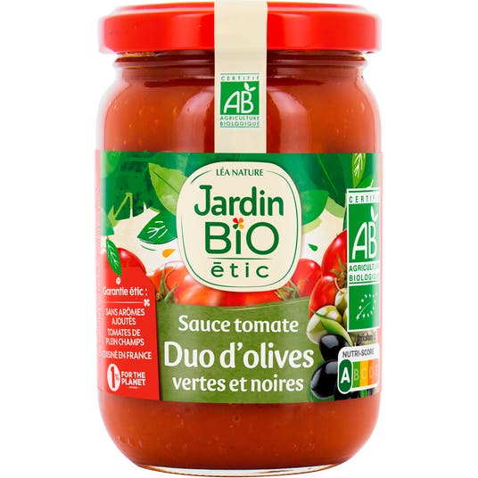eau thermale jonzac Sauce tomate Duo d'olives vertes et noires - bio