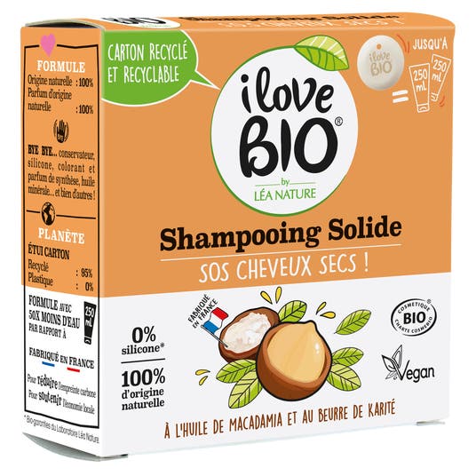 Eau Thermale Jonzac Shampooing Solide SOS Cheveux Secs à L'huile De Macadamia & Beurre De Karité