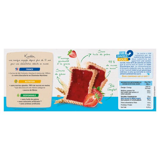 Eau Thermale Jonzac Tartelettes à La Fraise Sans Sucres Ajoutés