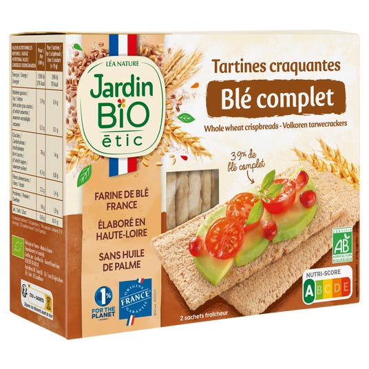 Eau Thermale Jonzac Tartines Craquantes Blé Complet - Bio