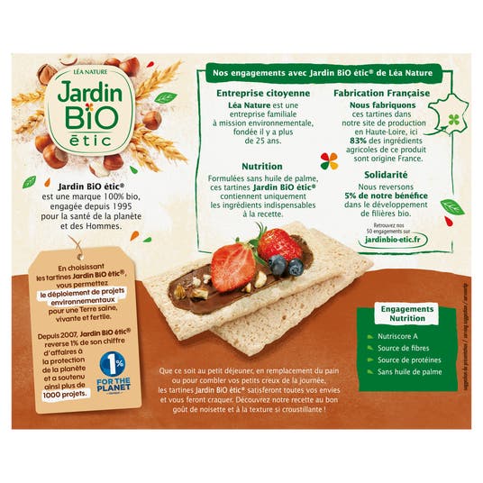 Eau Thermale Jonzac Tartines Craquantes Noisette - Bio