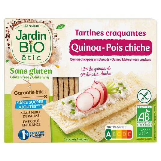 Eau Thermale Jonzac Tartines Craquantes Quinoa Pois Chiche Sans Gluten - Bio