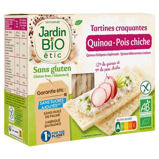 Eau Thermale Jonzac Tartines Craquantes Quinoa Pois Chiche Sans Gluten - Bio