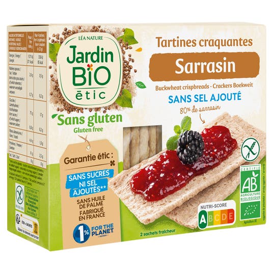 Eau Thermale Jonzac Tartines Craquantes Sarrasin Sans Sel Sans Gluten - Bio