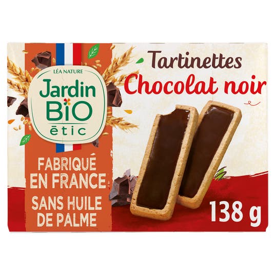 eau thermale jonzac Tartinettes chocolat Noir Intense - bio