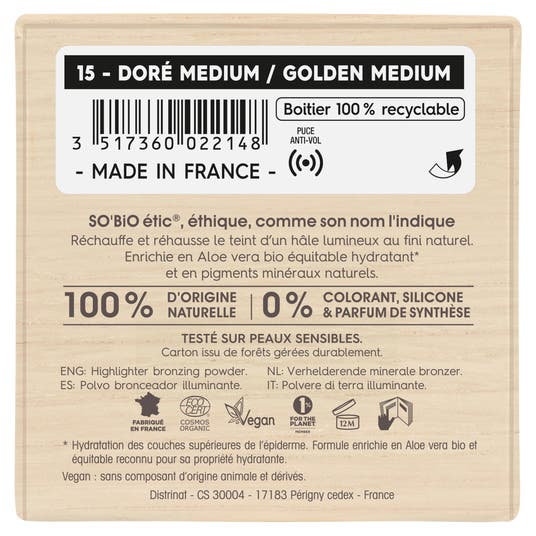 Eau Thermale Jonzac Terre De Soleil Illuminatrice Teint Divin - 15 Doré Medium