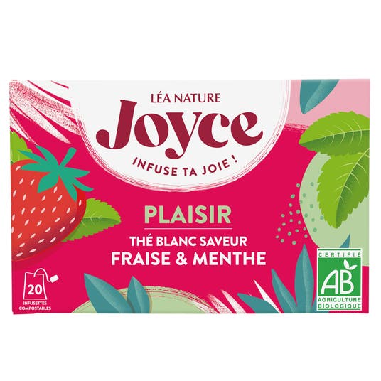 eau thermale jonzac Thé blanc PLAISIR Fraise & Menthe